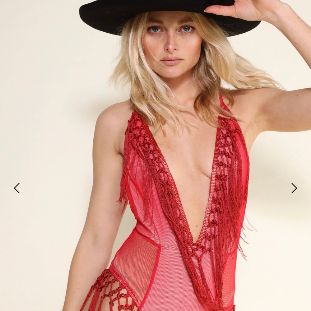 EastnWest BOHEME NET MACRAME BODYSUIT